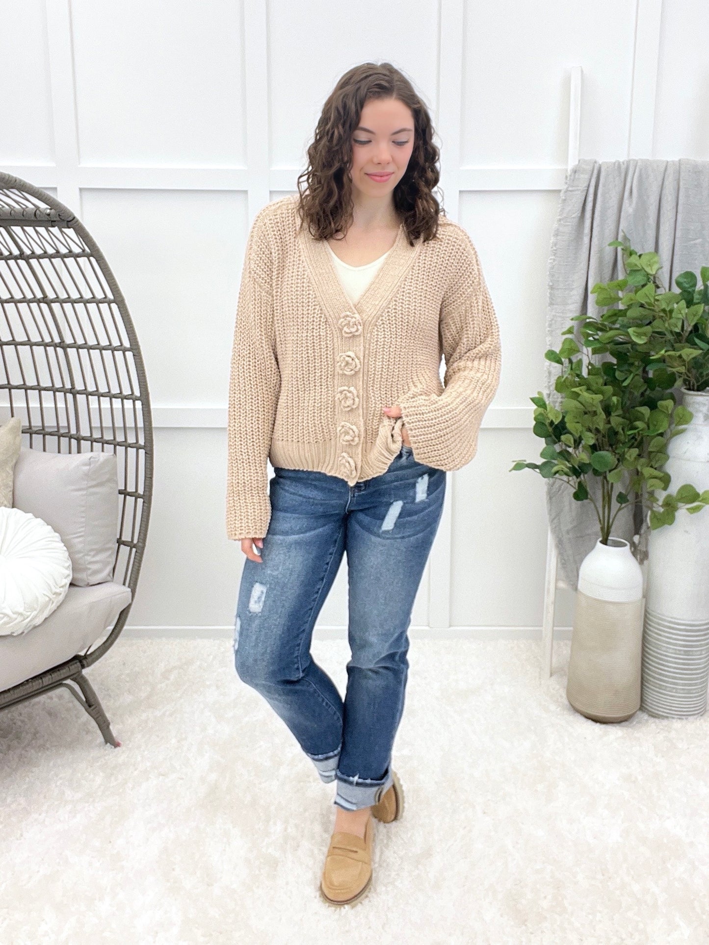 The Sweet Serenity Cardigan - Latte