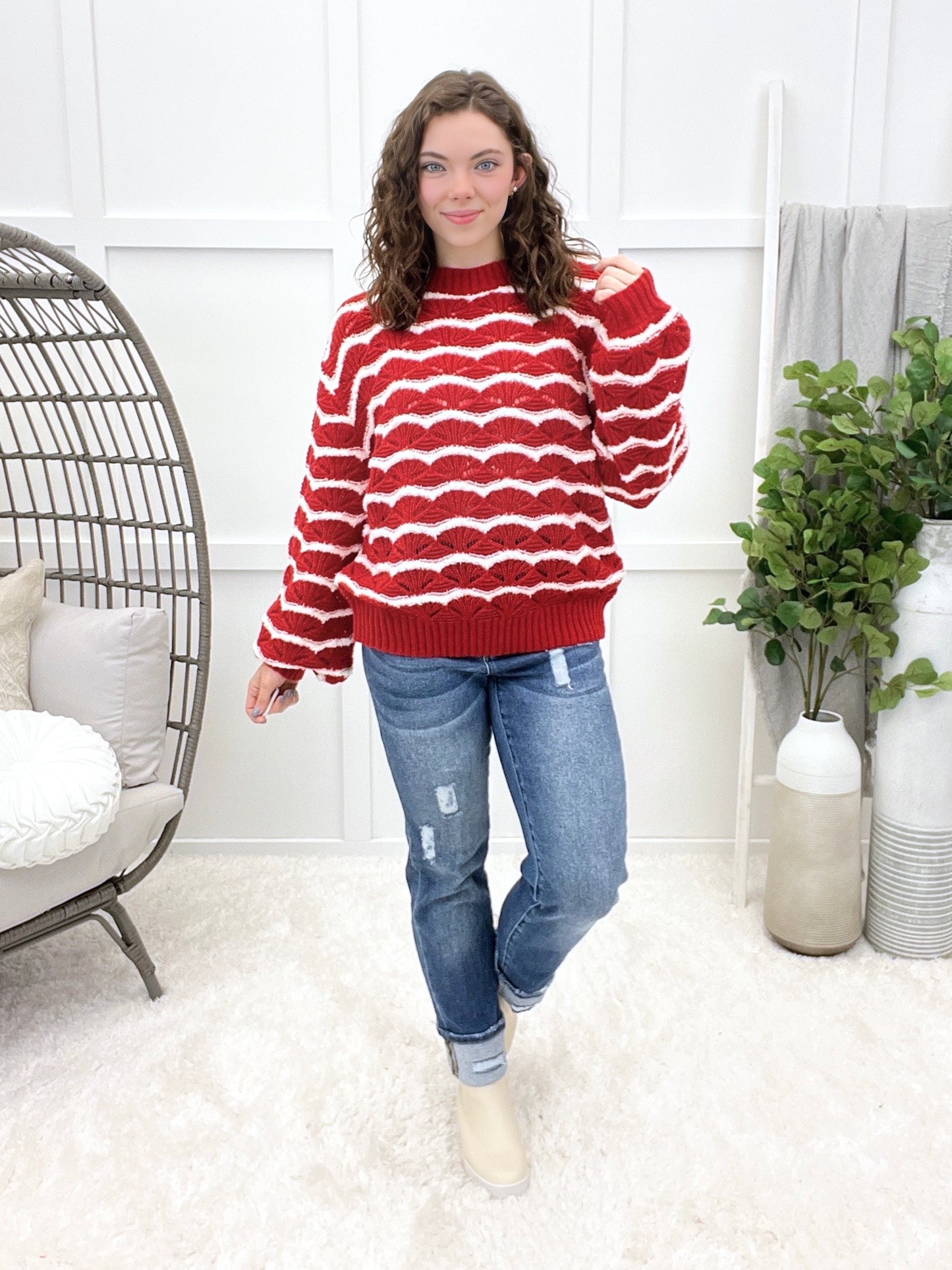 Dear Scarlett Time Of The Year Sweater - Red