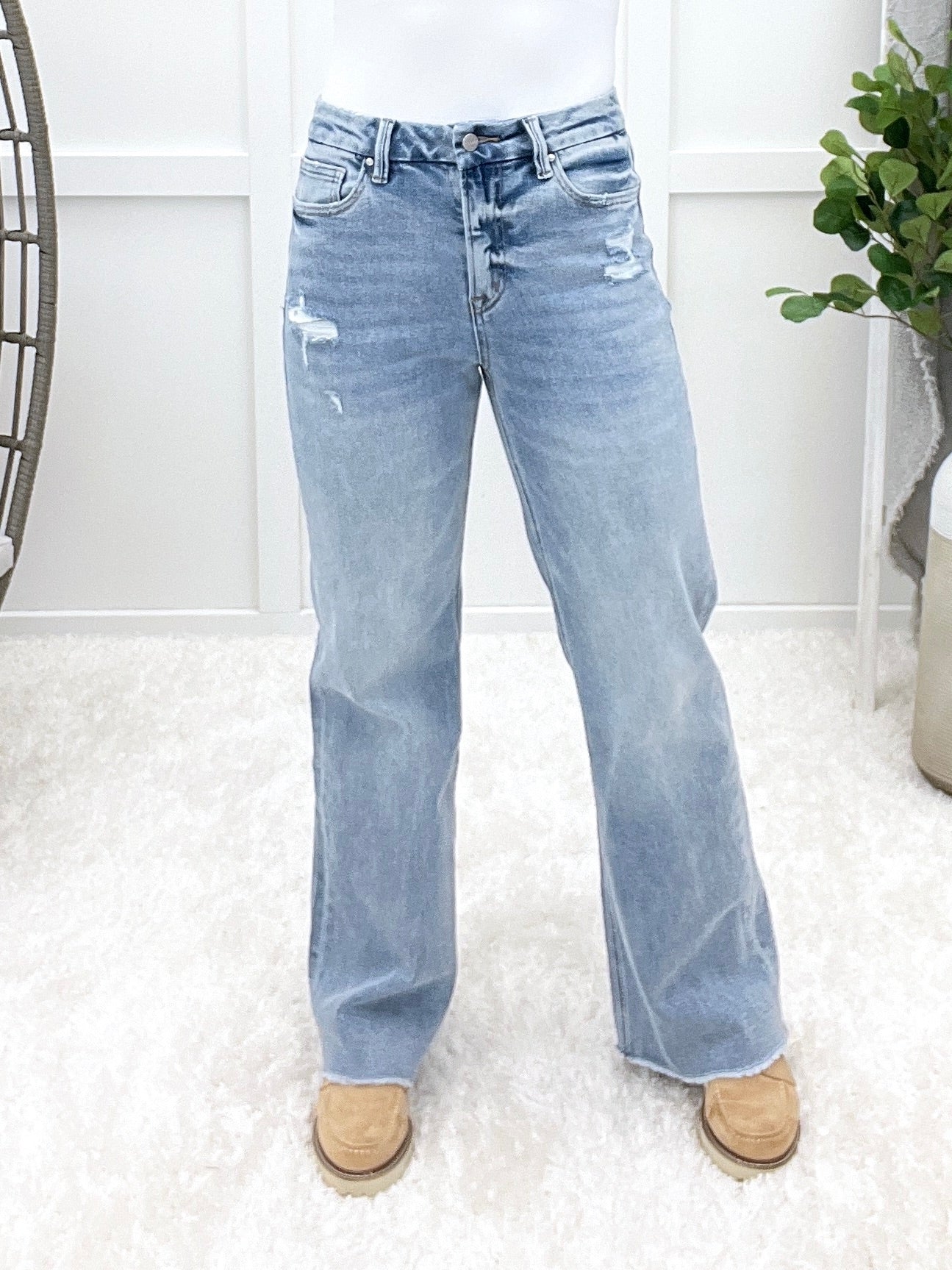 Calira Stretch Super High Rise Wide Leg Jeans
