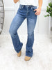 Serelina High Rise Distressed Flare Leg Jeans