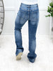 Serelina High Rise Distressed Flare Leg Jeans