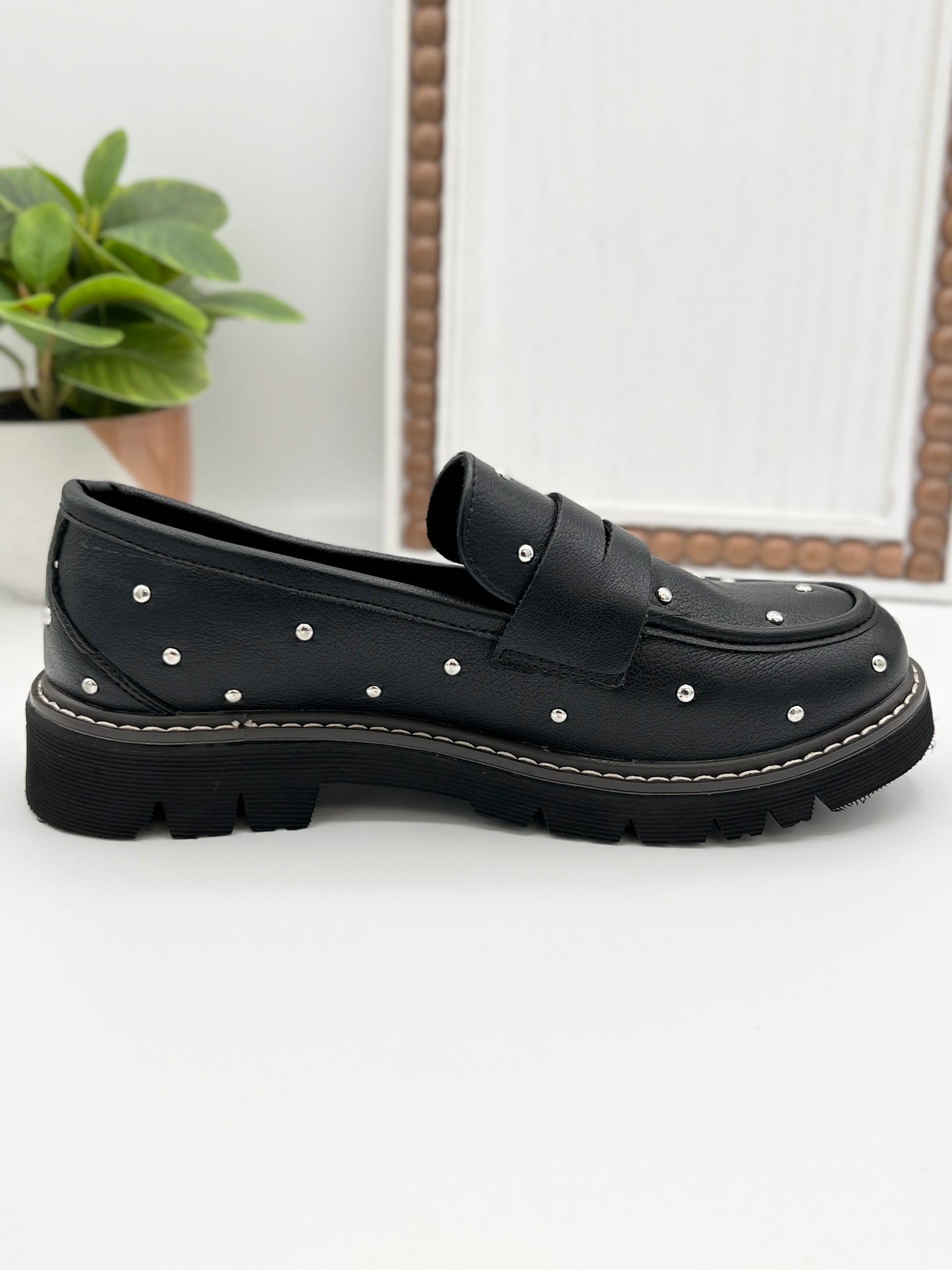 Corkys Stud Muffin Loafers - Black