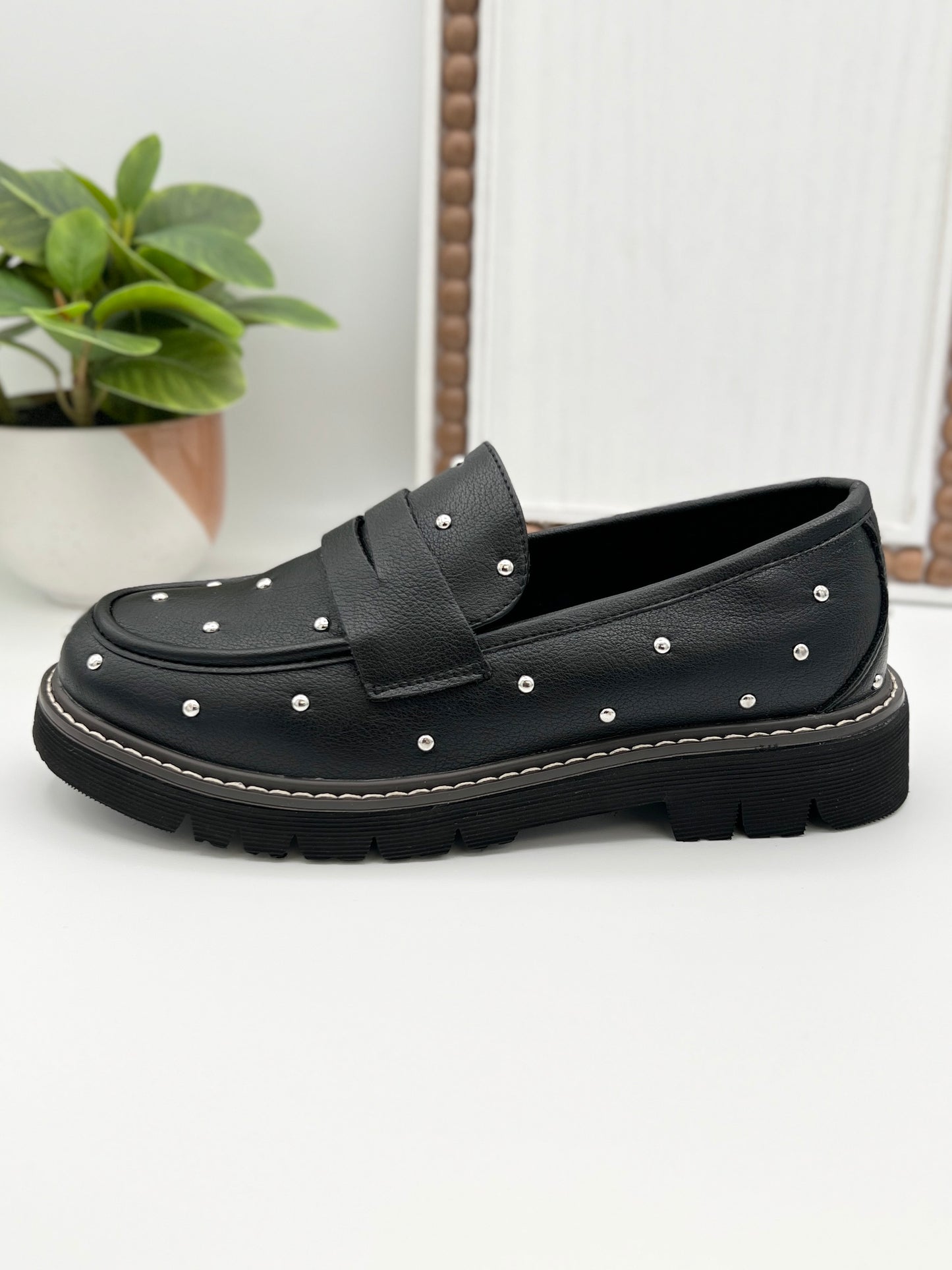 Corkys Stud Muffin Loafers - Black