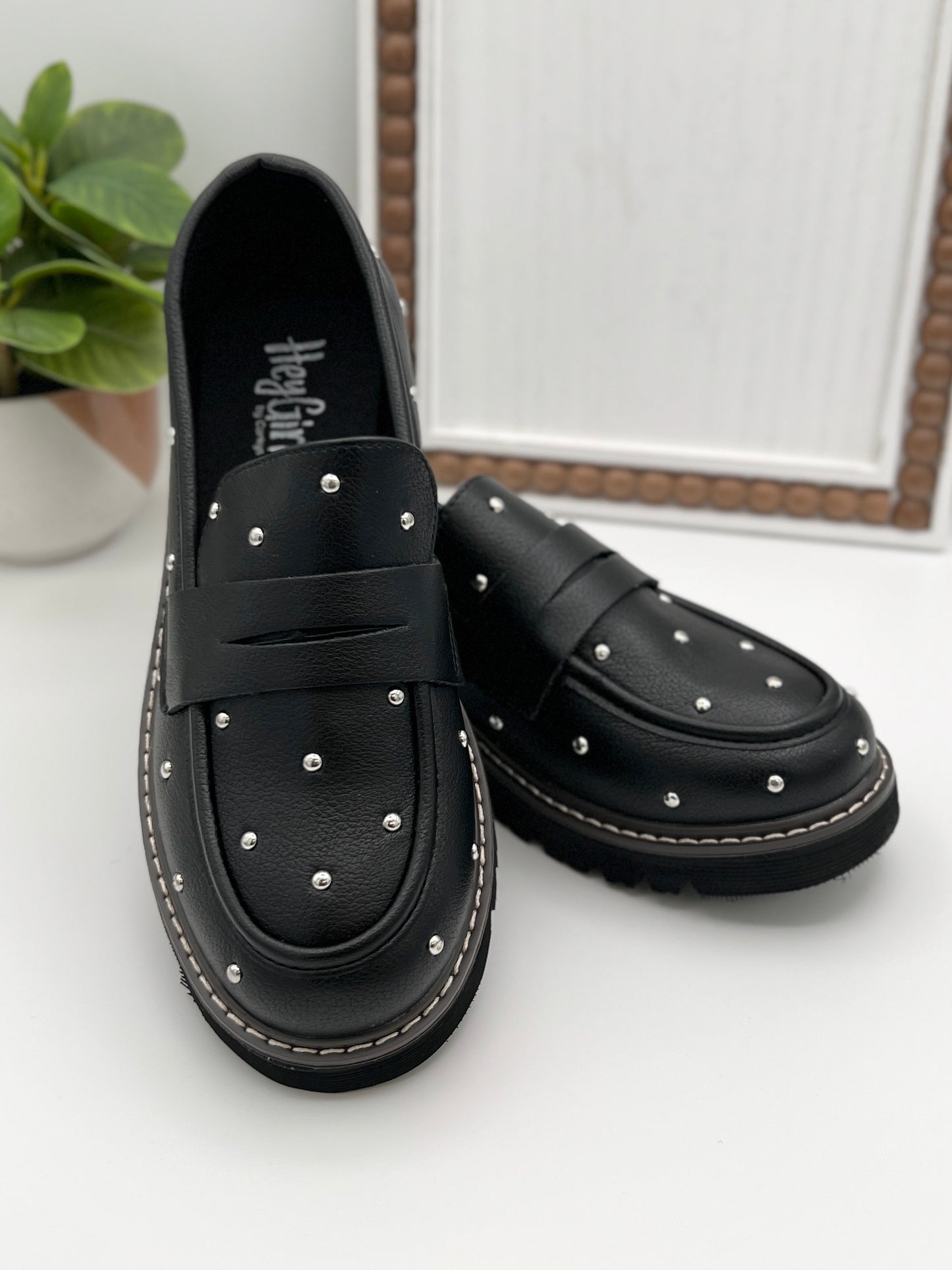 Corkys Stud Muffin Loafers - Black