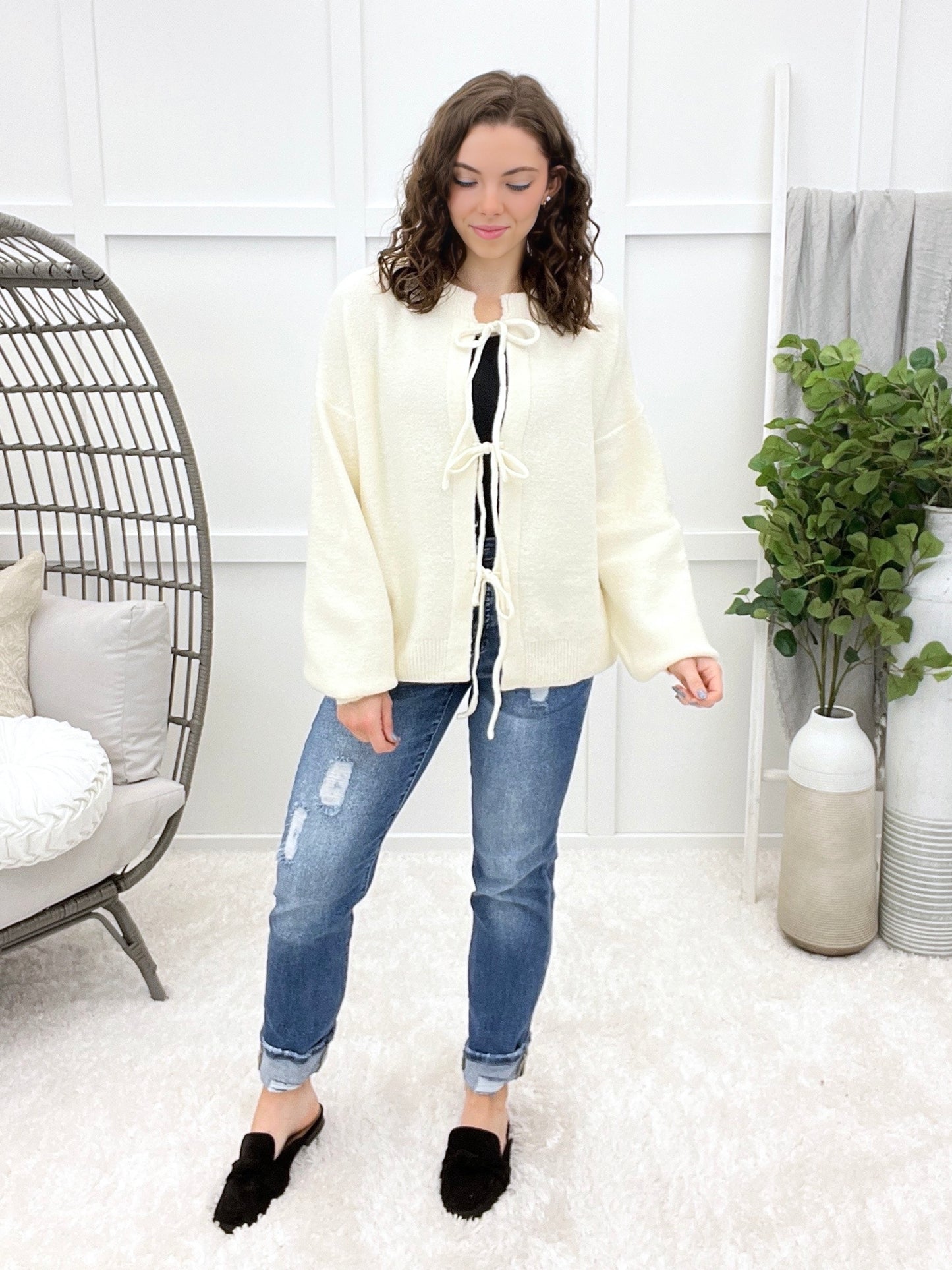 Wait For The Sun Tie-front Cardigan