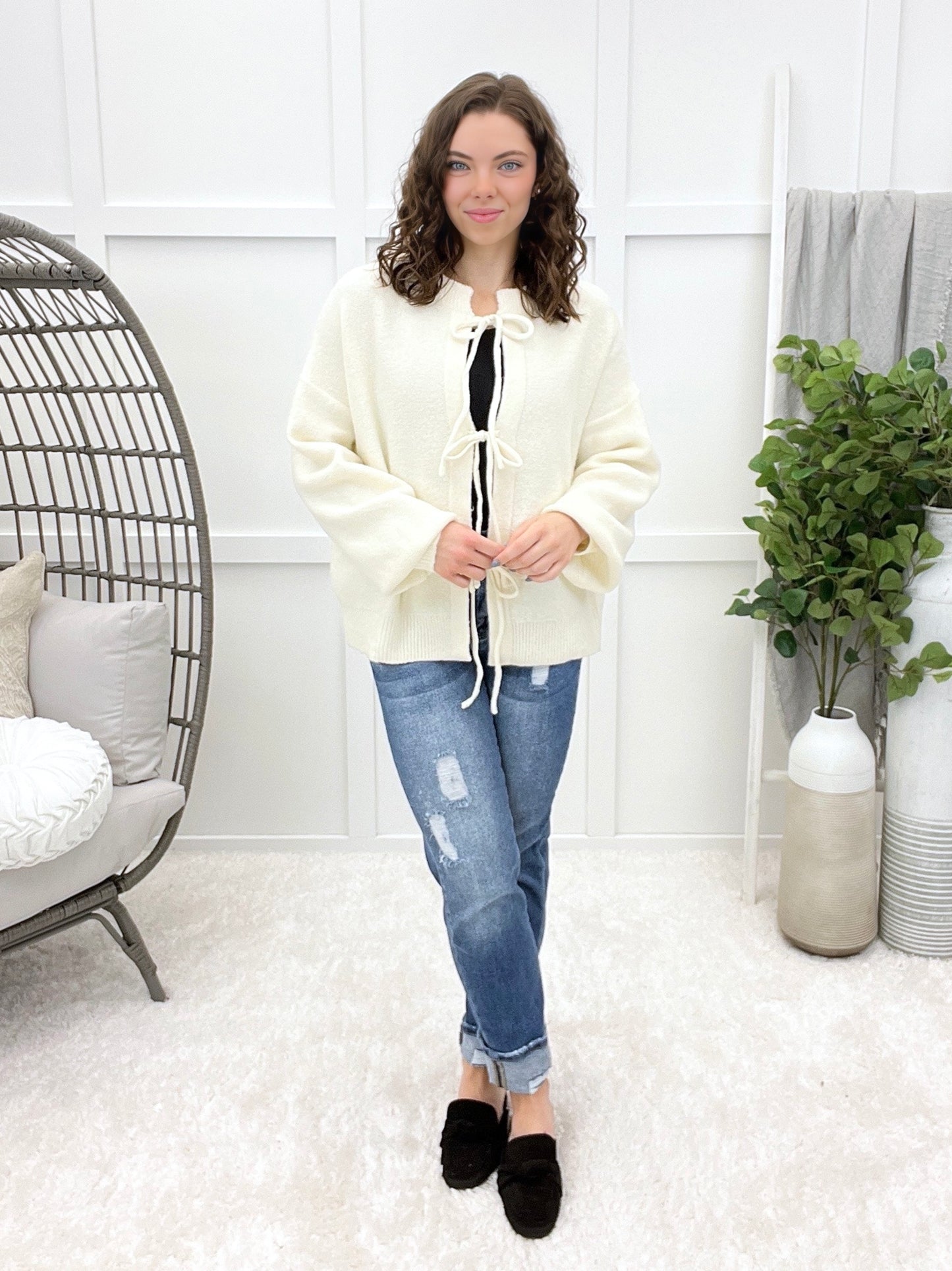 Wait For The Sun Tie-front Cardigan