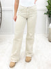 The Ava From Saige Tummy Control Straight Leg Jeans - Beige