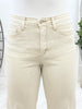 The Ava From Saige Tummy Control Straight Leg Jeans - Beige