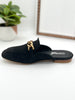 Corkys Keepsake Mules - Black Faux Suede