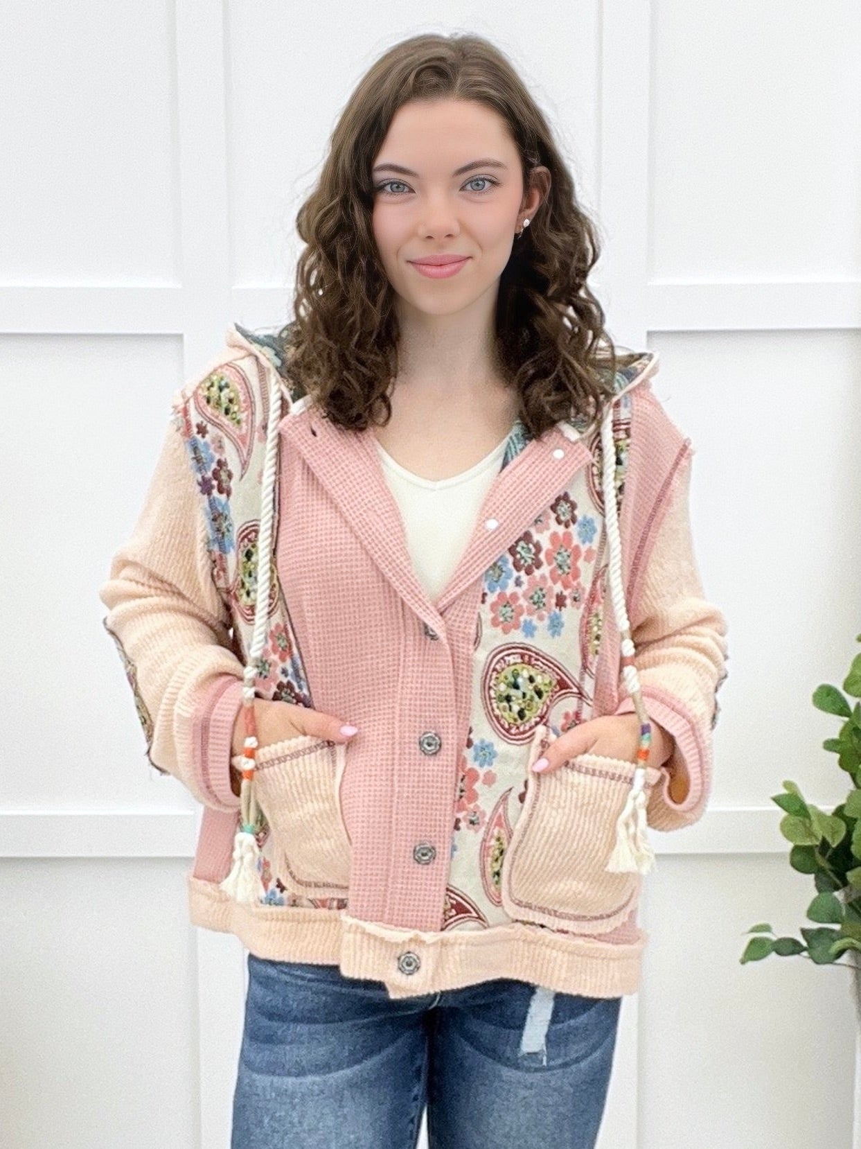 Blush Meadow Hooded Shacket