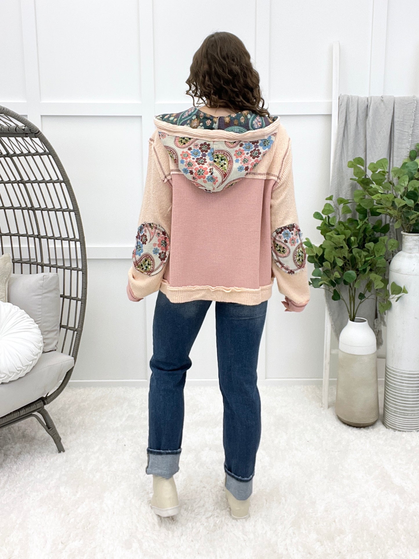 Blush Meadow Hooded Shacket