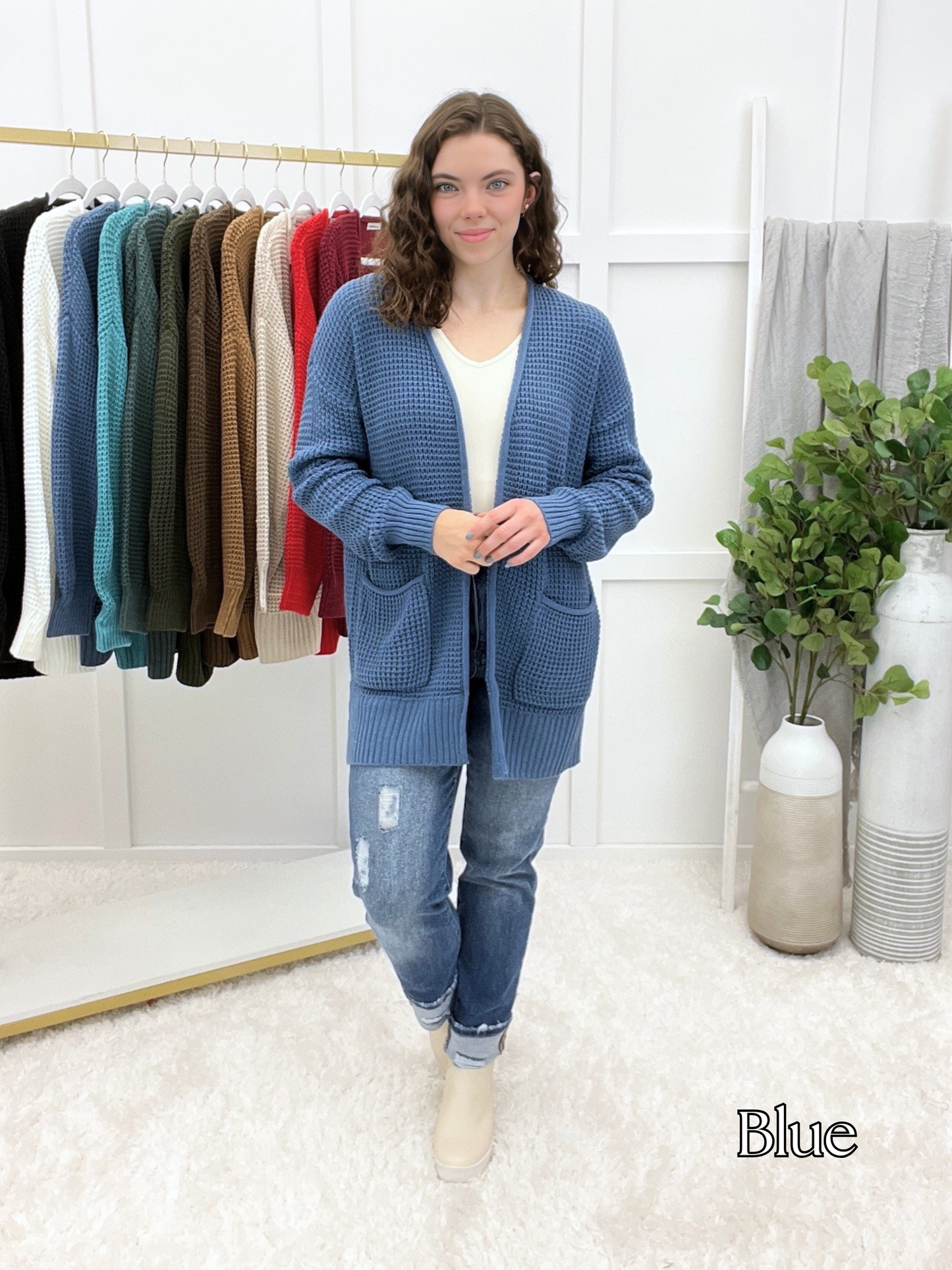 Every Moment Waffle Knit Cardigan