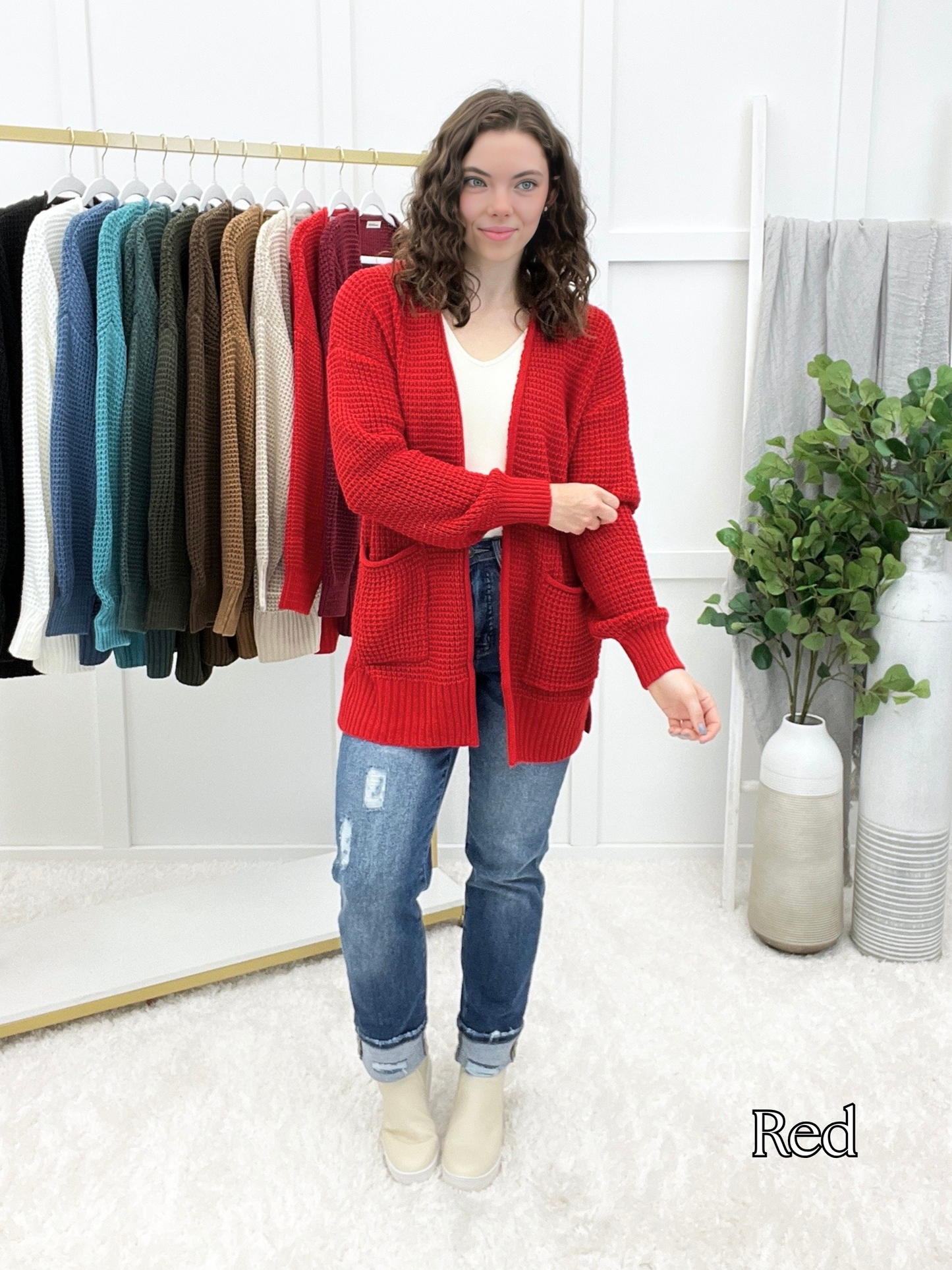 Every Moment Waffle Knit Cardigan