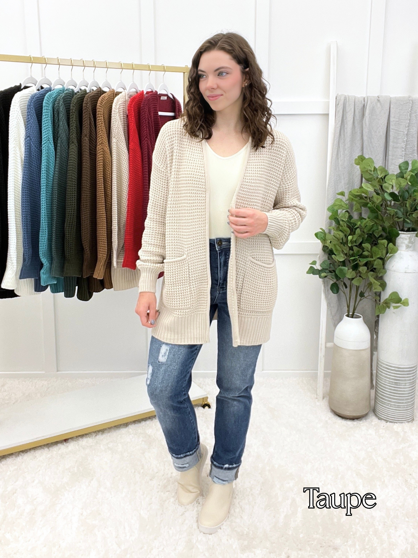 Every Moment Waffle Knit Cardigan