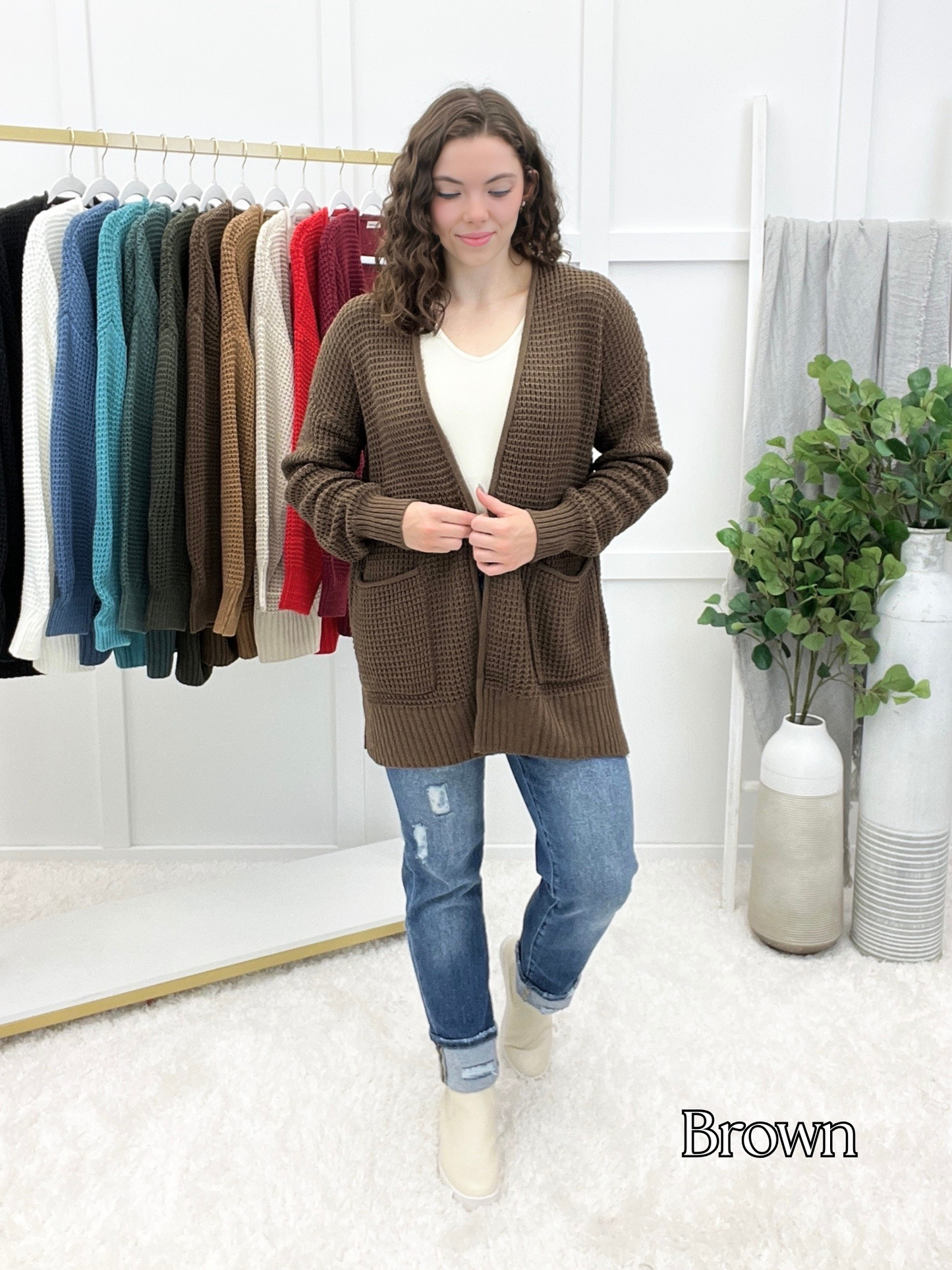 Every Moment Waffle Knit Cardigan