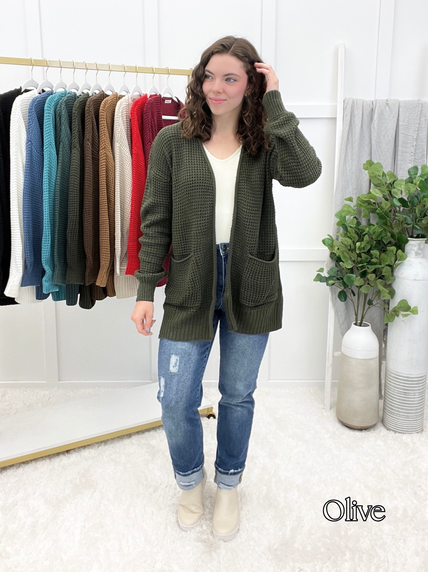 Every Moment Waffle Knit Cardigan