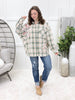 Cozy Days Green Flannel Button-up Top