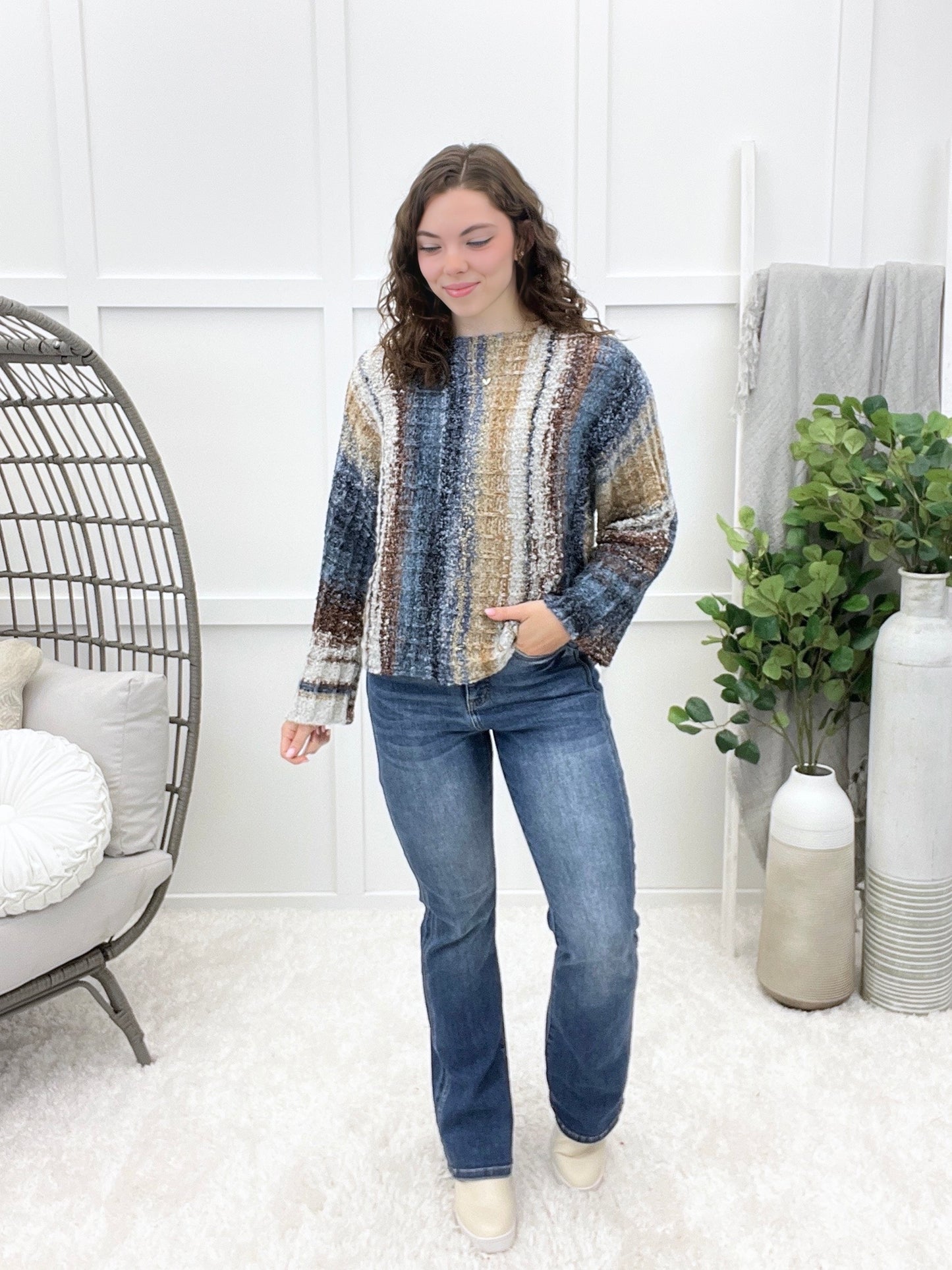 Stripes On The Horizon Sweater | 2 colors