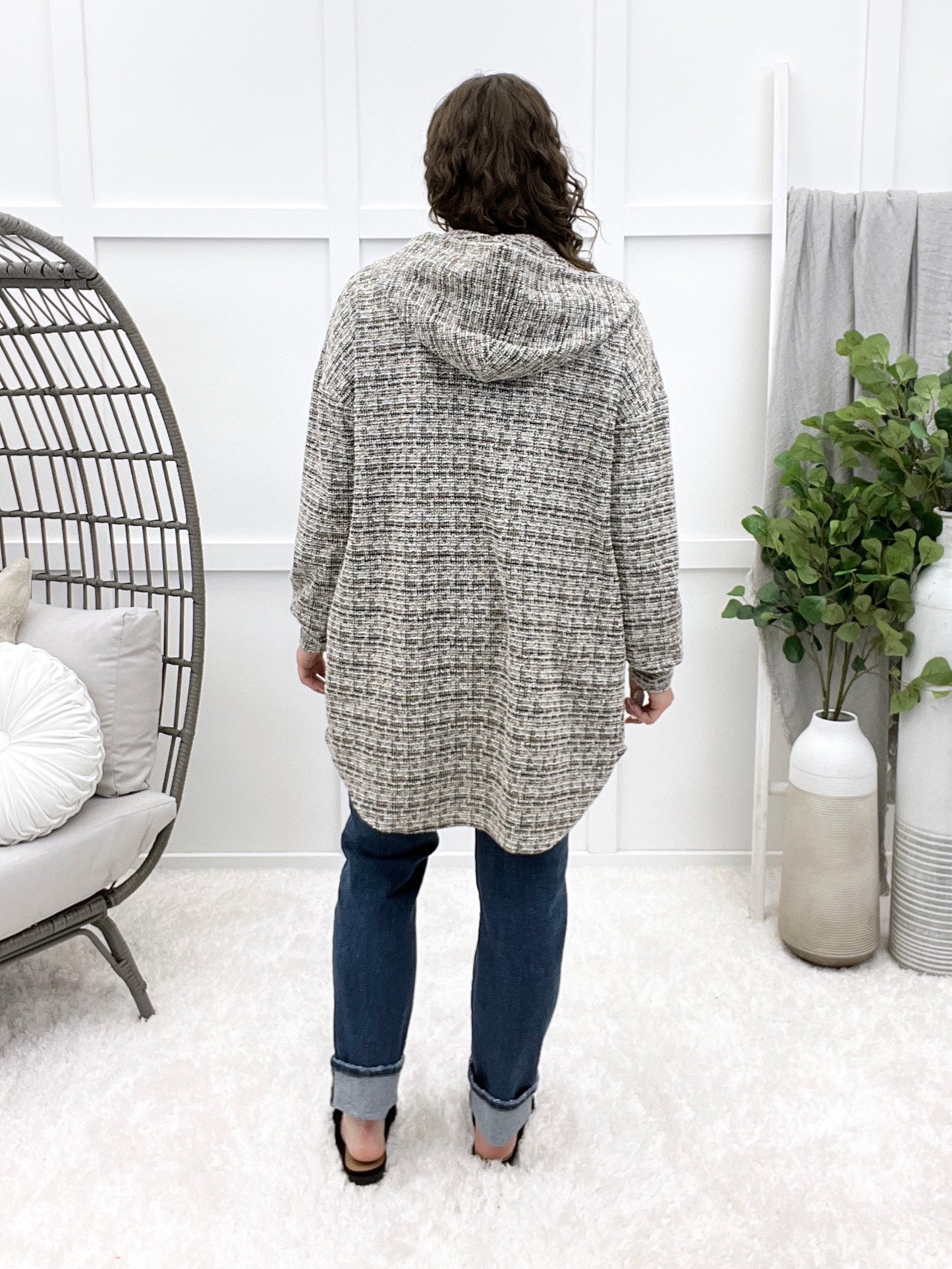 Cozy Lane Hooded Button-up Cardigan