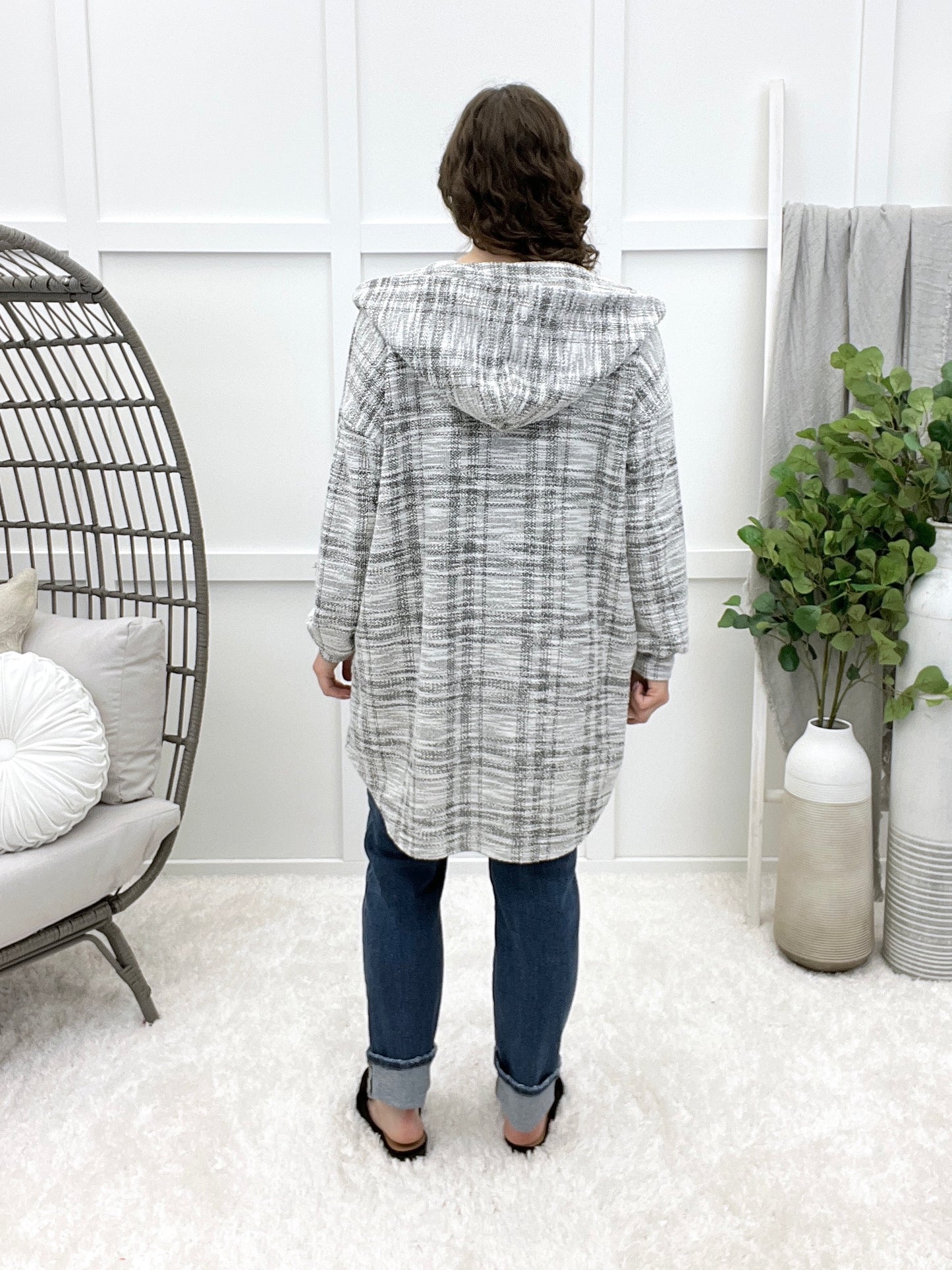 Spotlight Moment Hooded Button-up Cardigan
