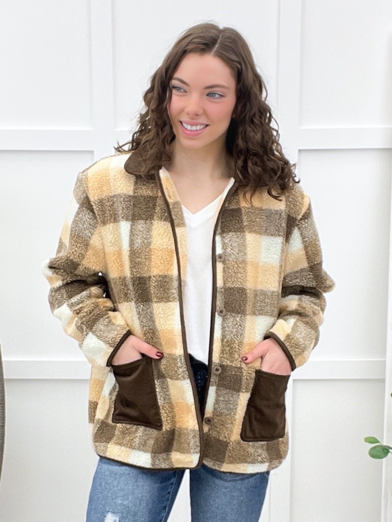 Cozy Peaks Button-front Jacket