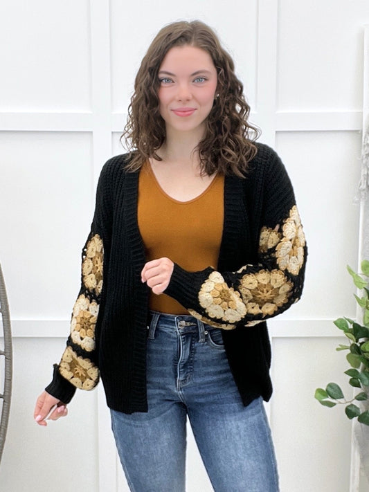 Soft Whispers Cardigan - Black