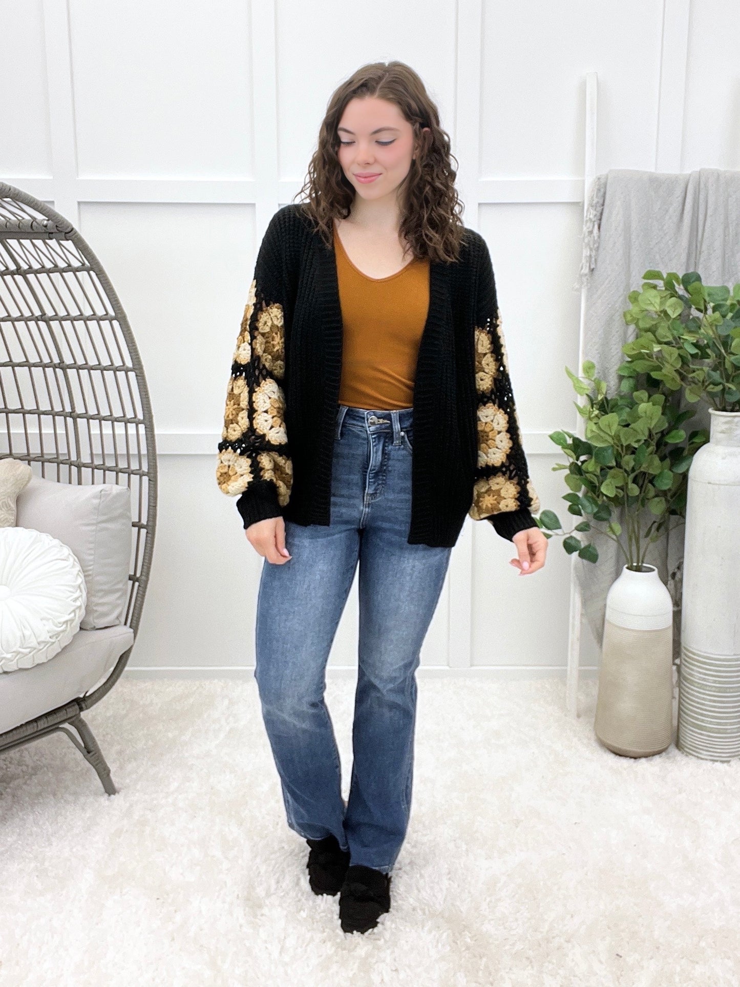 Soft Whispers Cardigan - Black