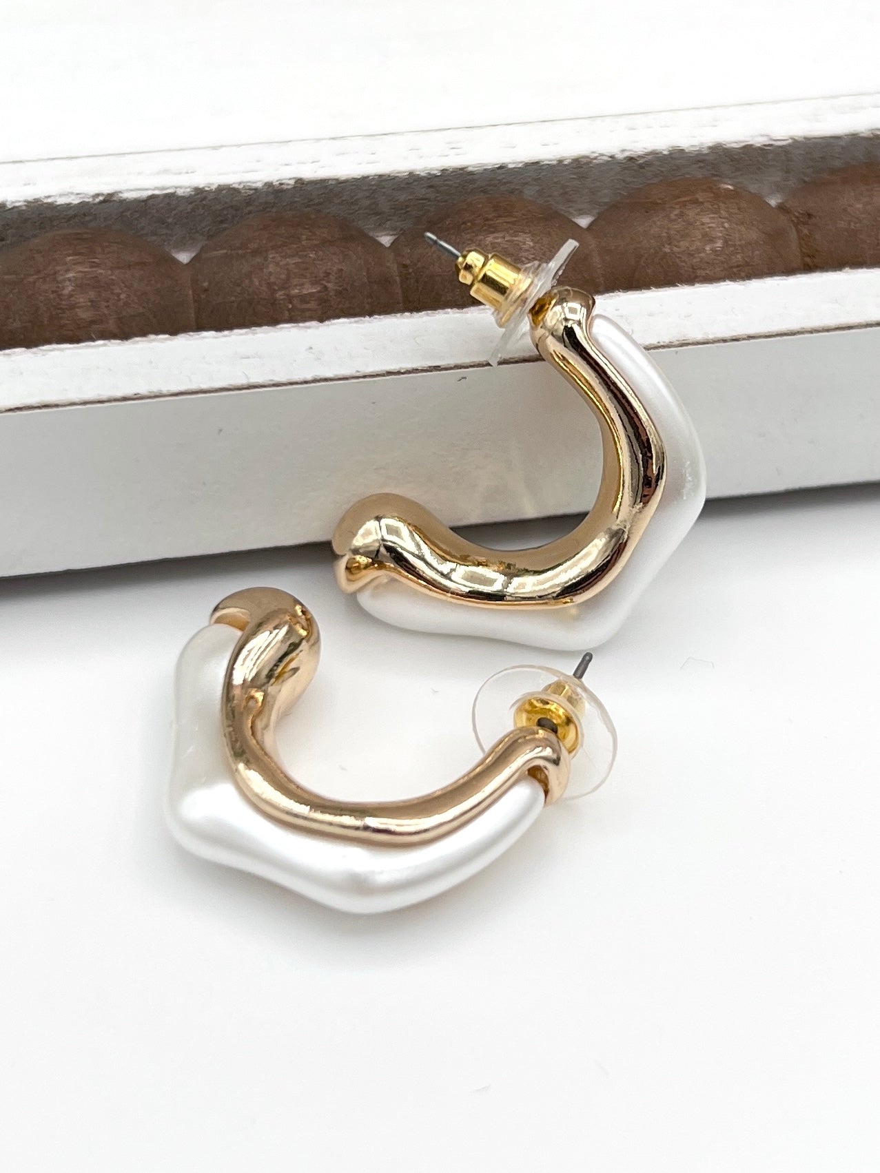 Feeling Right At Home Gold Earrings