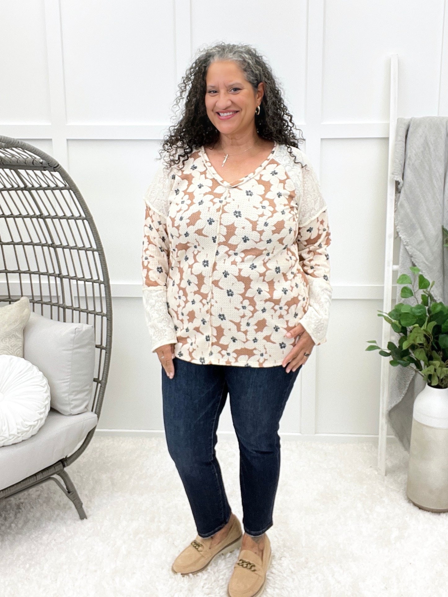 Falling For You Floral Top