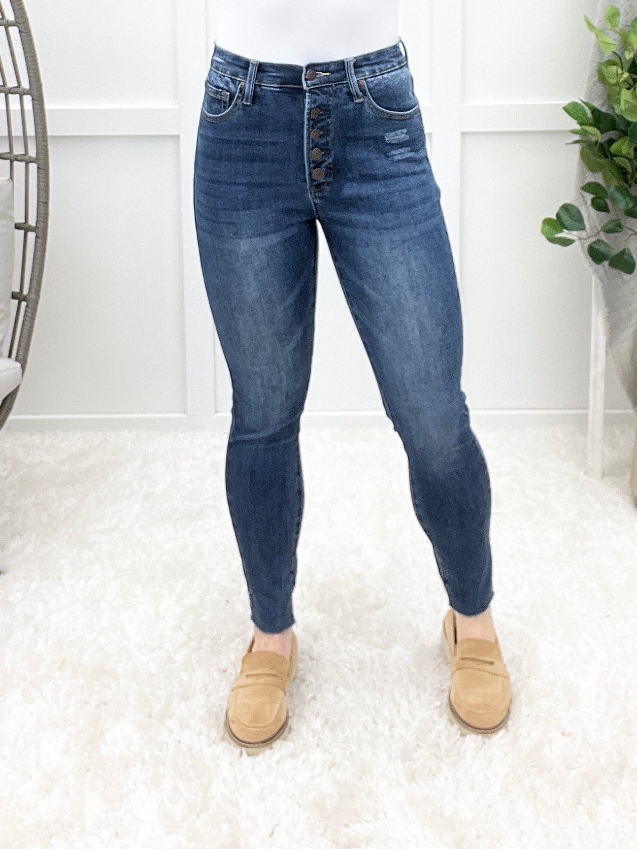 The Elizabeth From Saige High Rise Ankle Skinny Jeans
