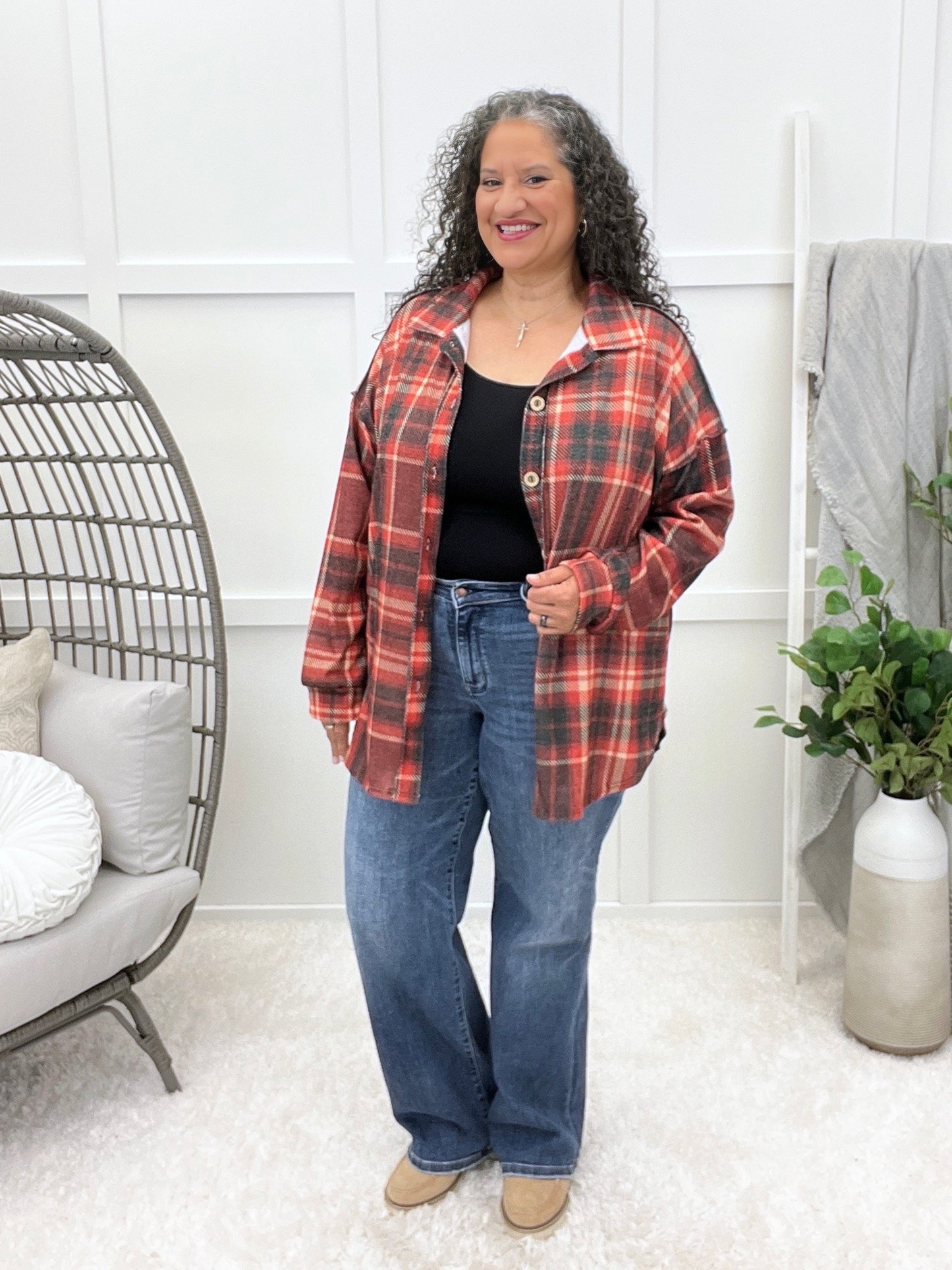 On the Go Button-up Top