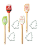 Krumbs Kitchen Christmas Spatula Cookie Cutter Set