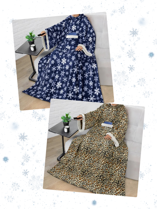 Blanket With Sleeves - Sherpa Trims