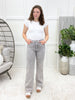 The Ava From Saige Tummy Control Straight Leg Jeans - Silver Grey