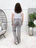The Ava From Saige Tummy Control Straight Leg Jeans - Silver Grey