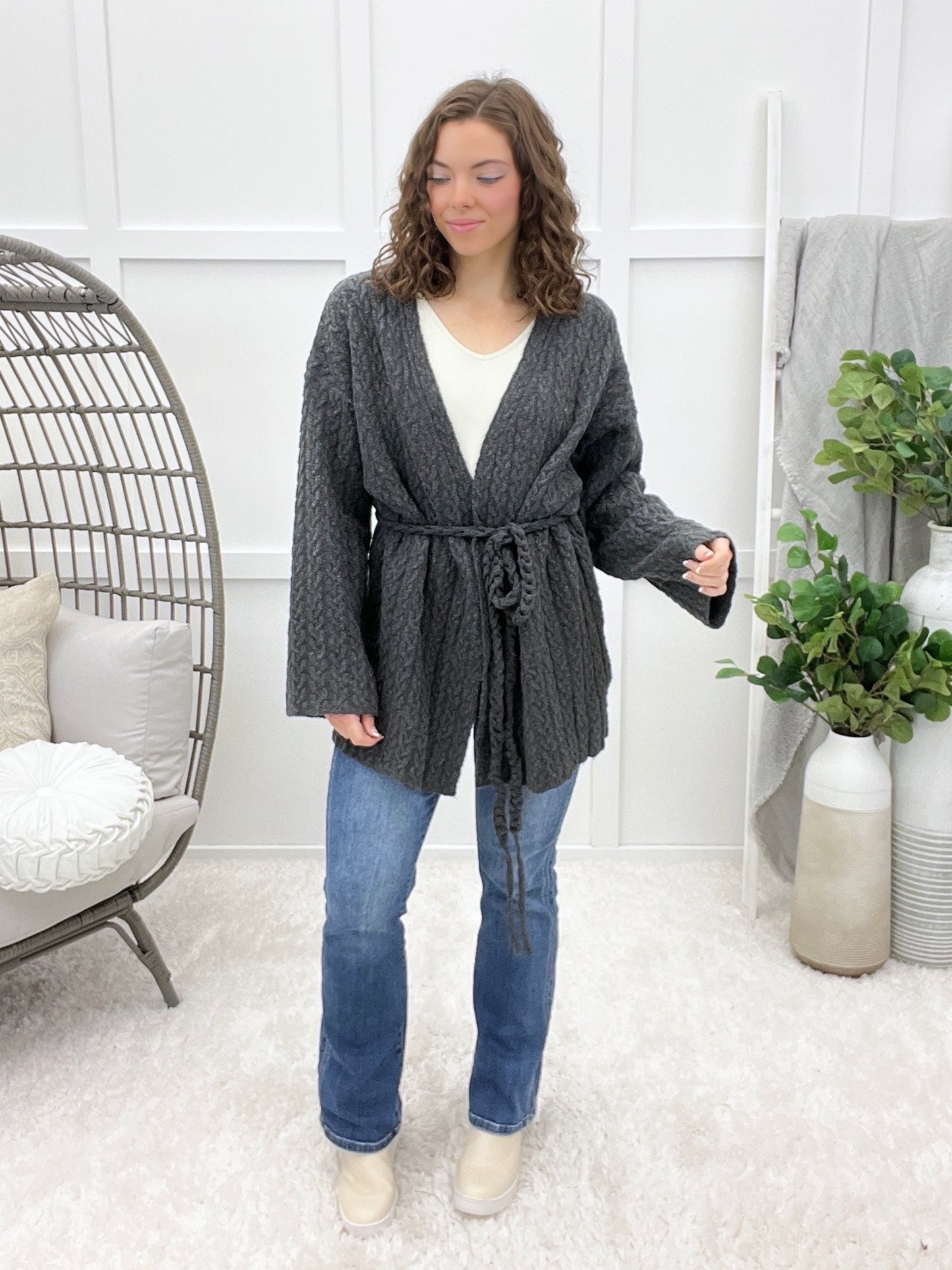 A Known Treasure Tie-front Cardigan