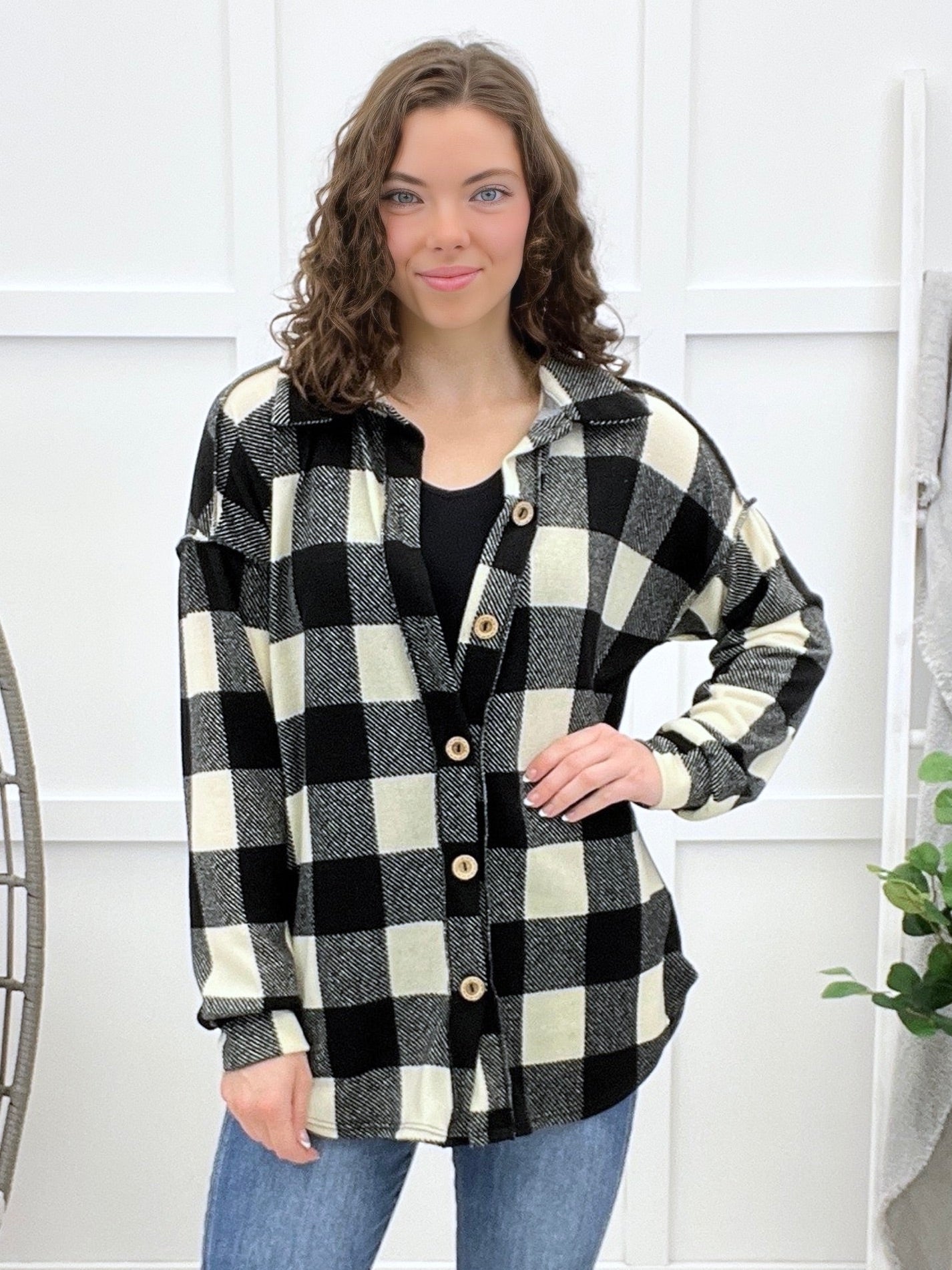 The Perfect Plaid Button-up Top