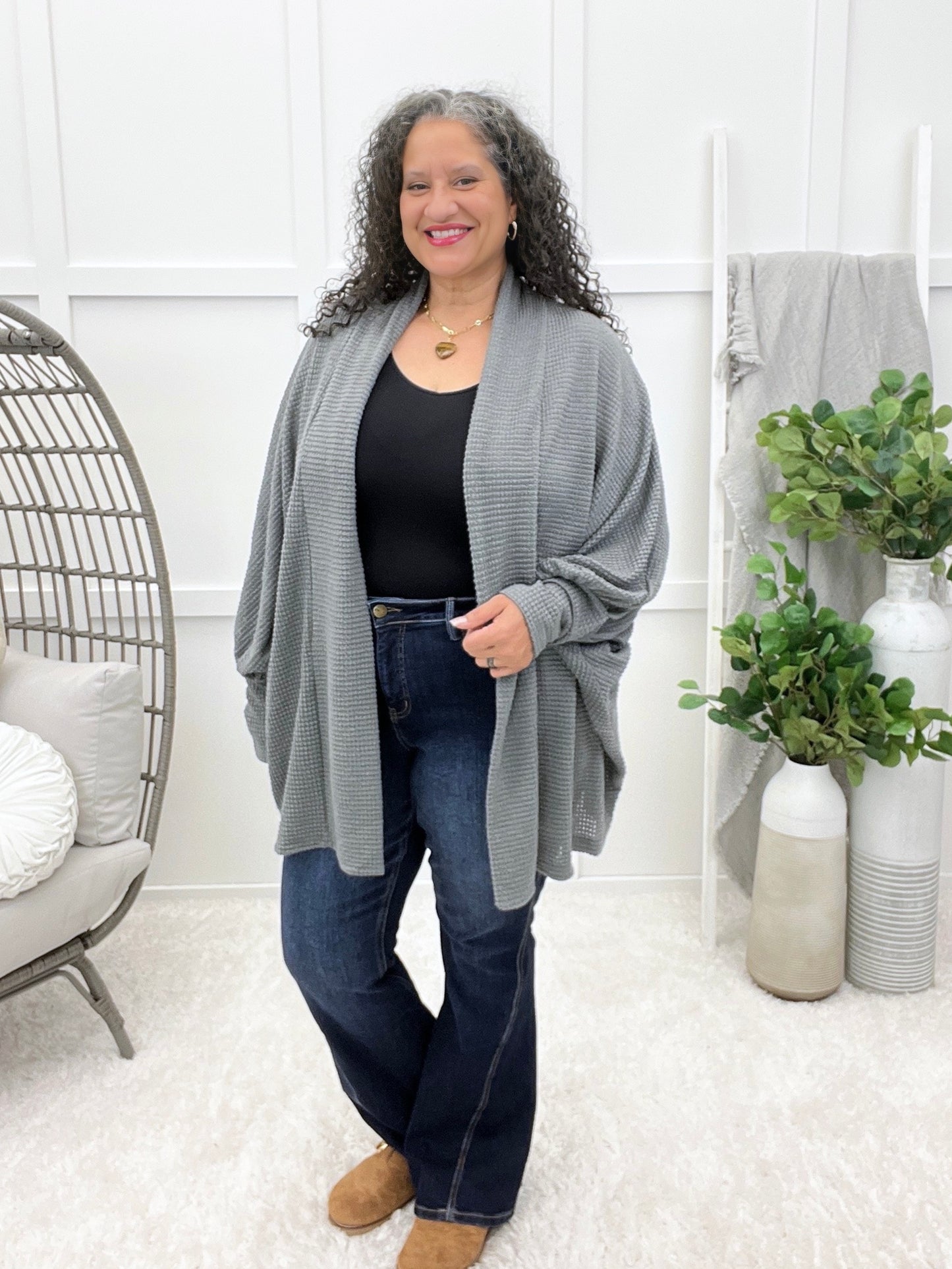 Dear Scarlett Whisper Sweet Nothings Cardigan - Charcoal