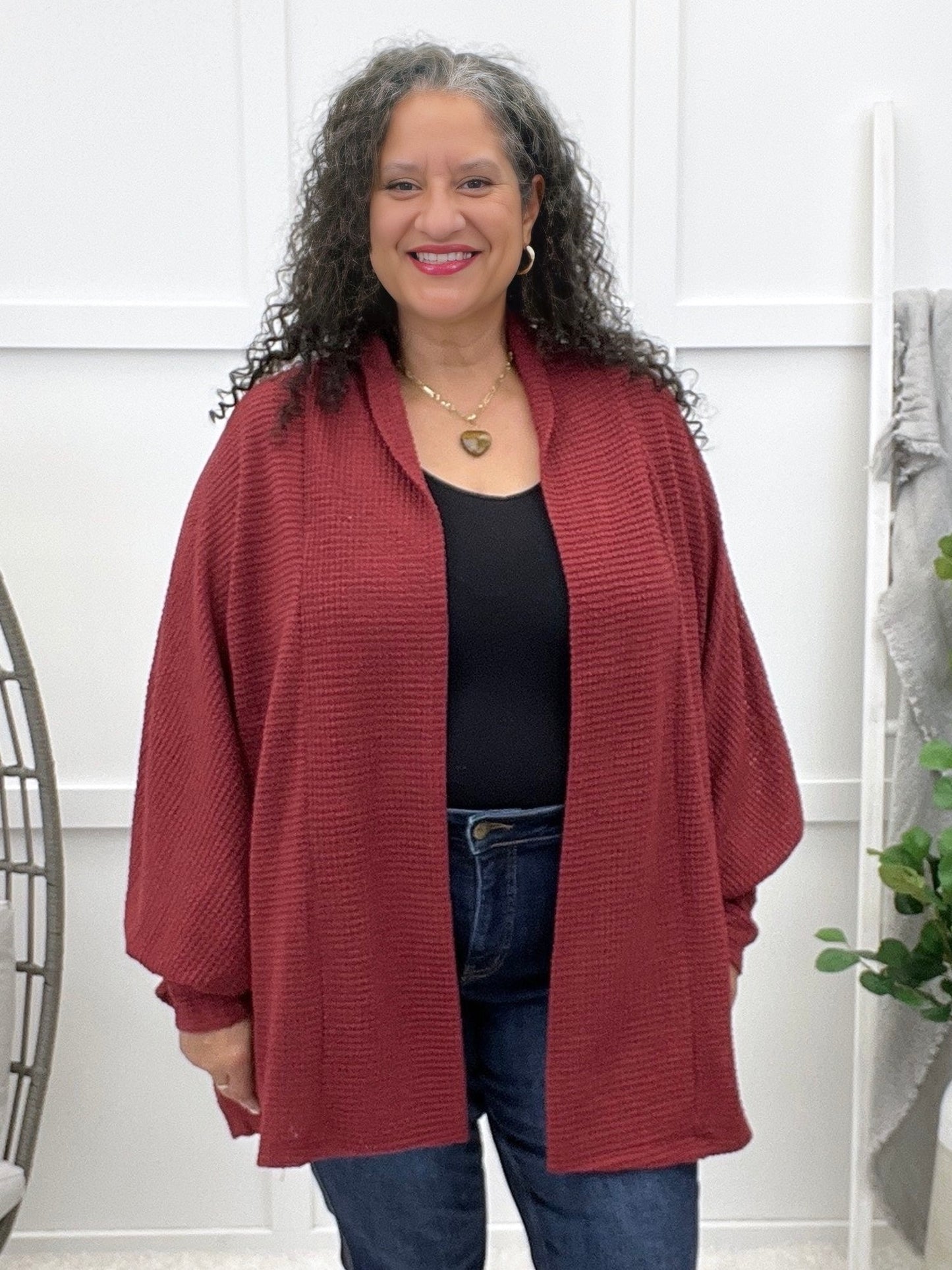 Dear Scarlett Whisper Sweet Nothings Cardigan - Wine