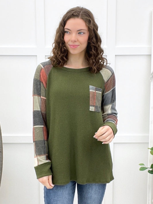 On Your Terms Top - Olive