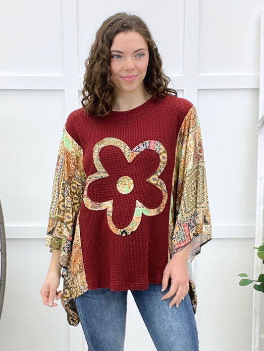 Pretty Little Lies Top - Burgundy