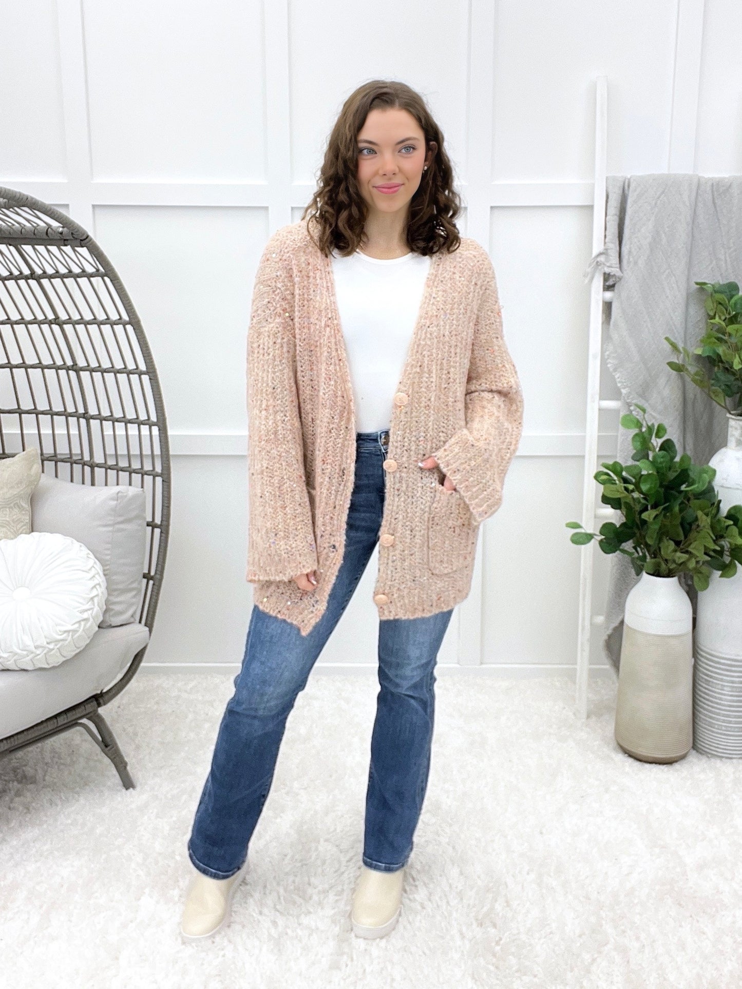 Right There Beside You Button-front Cardigan