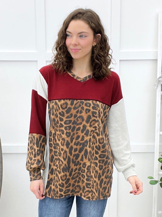 Get Out Of Town Top - Burgundy