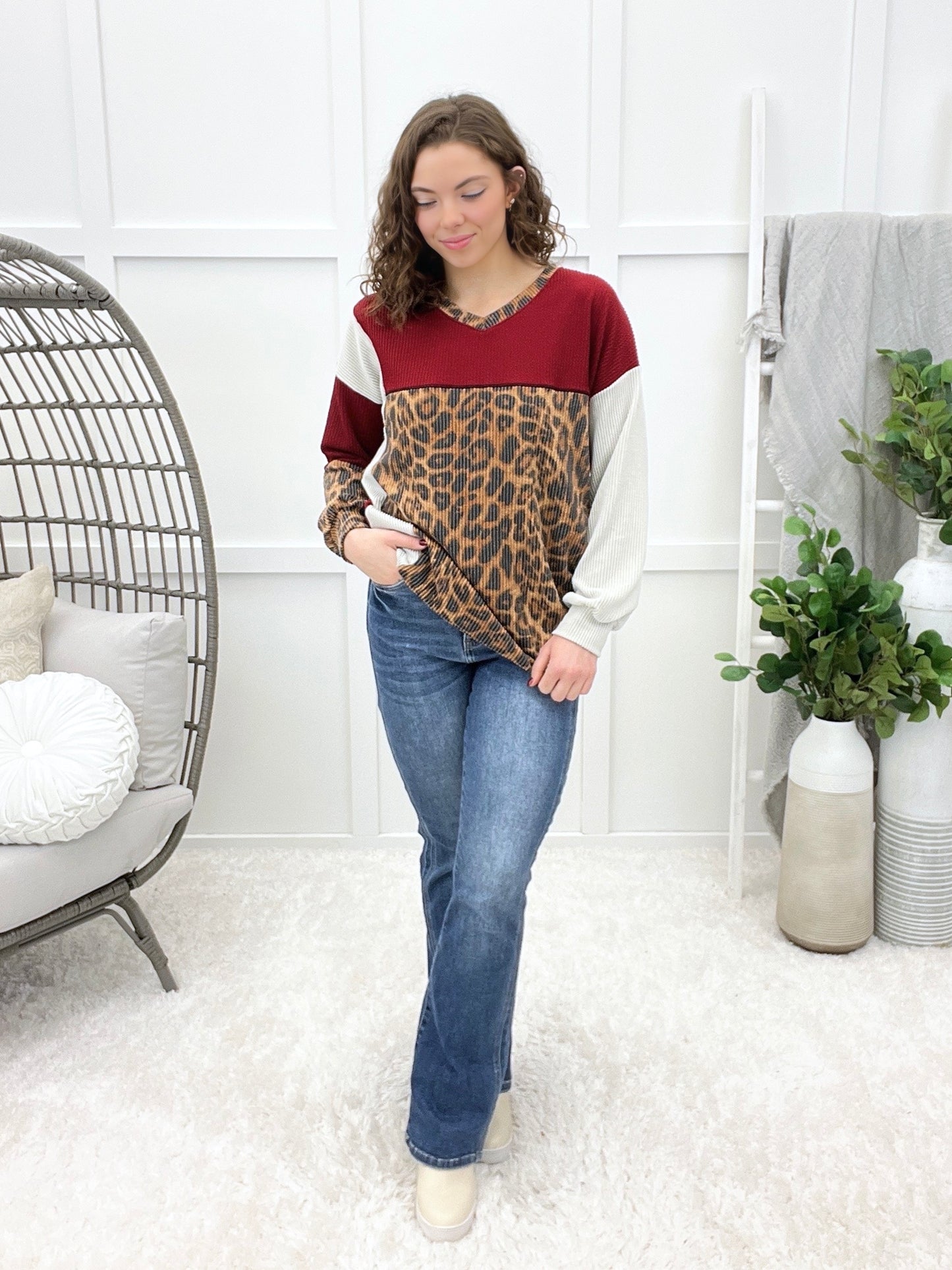 Get Out Of Town Top - Burgundy