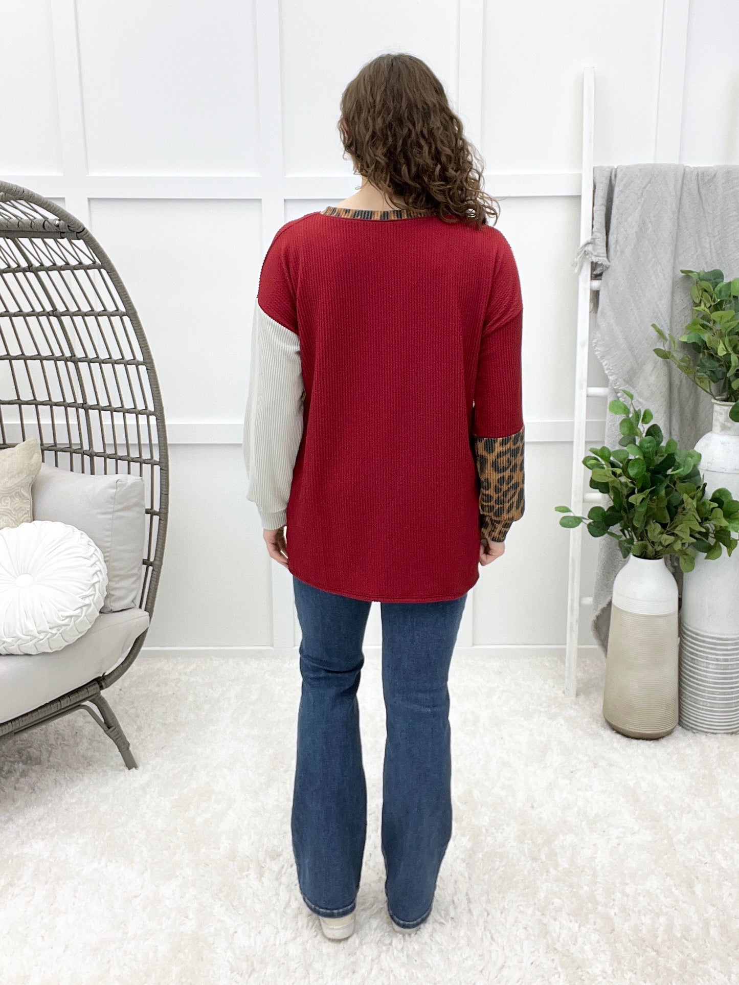 Get Out Of Town Top - Burgundy