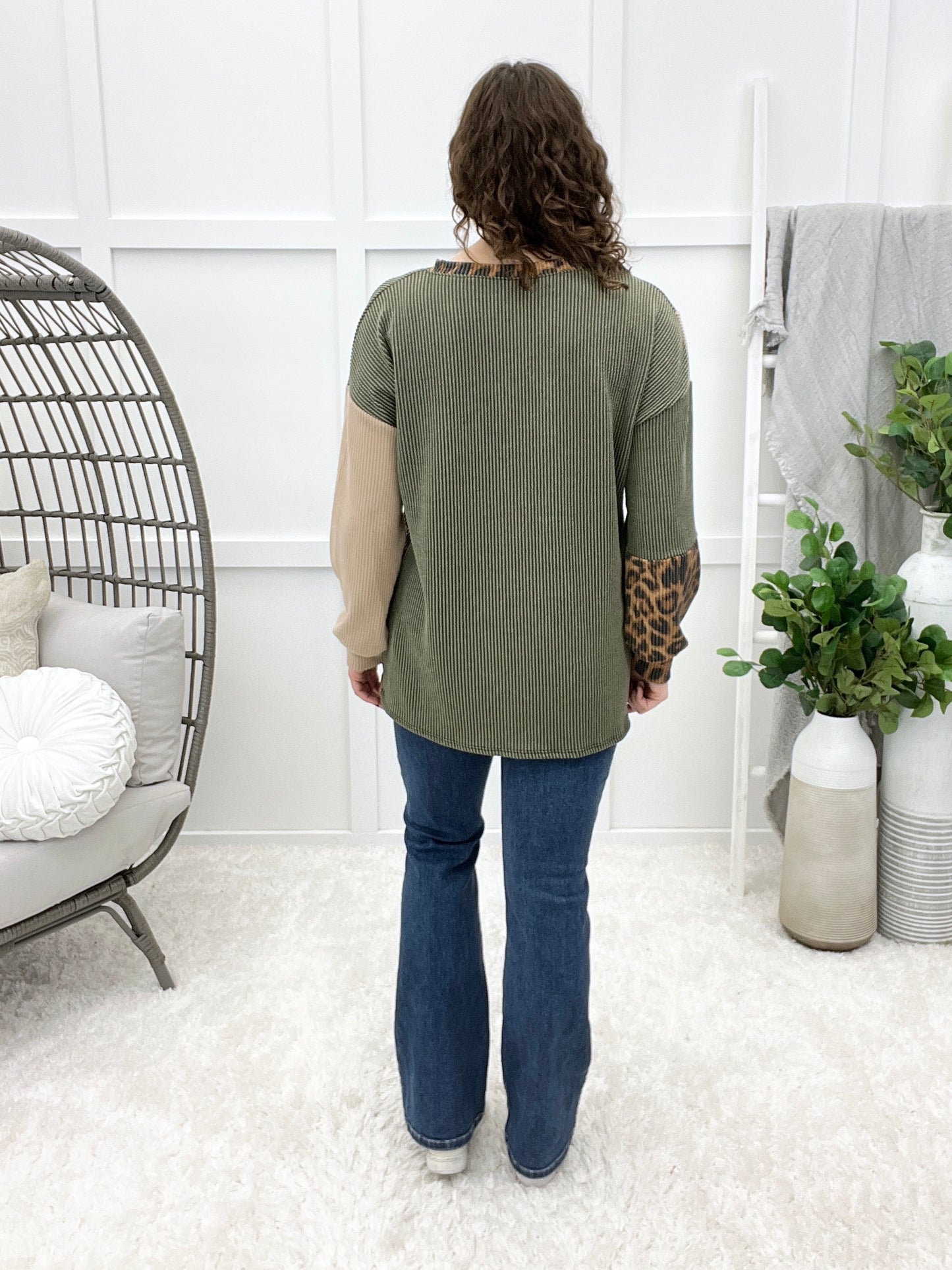 Get Out Of Town Top - Olive