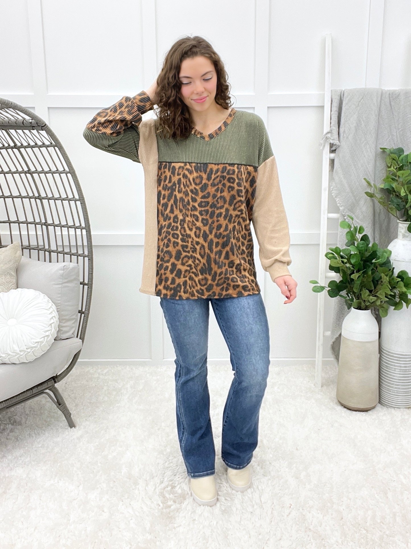 Get Out Of Town Top - Olive