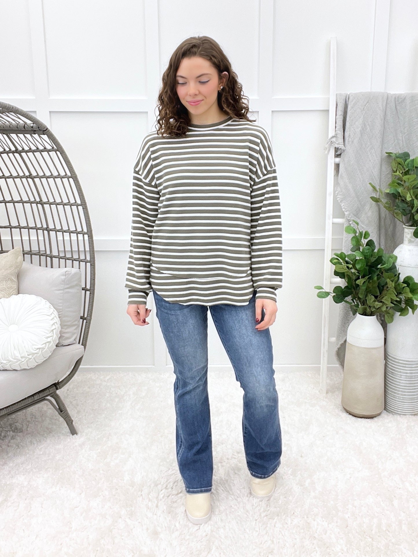 Have I Seen You Before Top - Olive