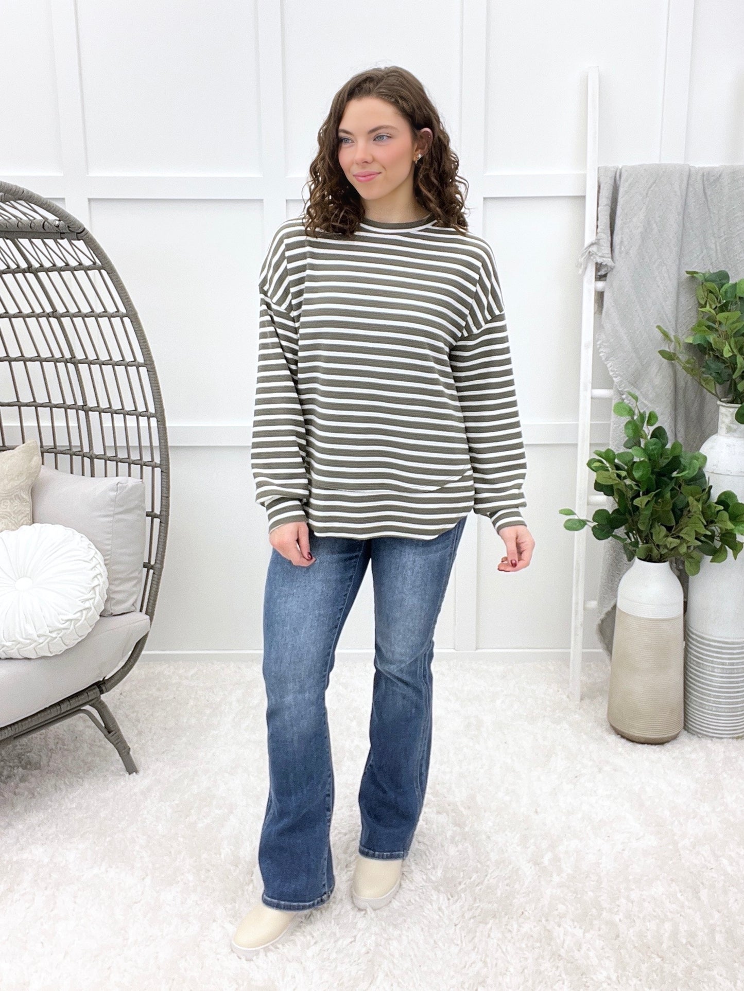 Have I Seen You Before Top - Olive