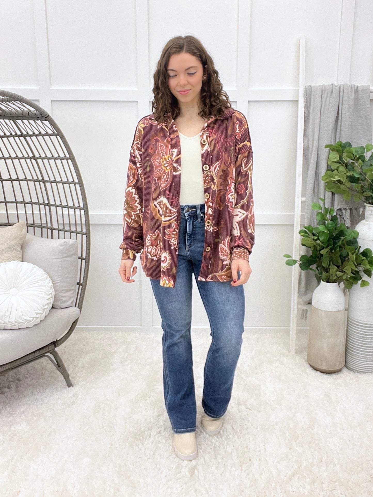 For What It's Worth Button-up Top